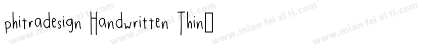 phitradesign Handwritten Thin字体转换